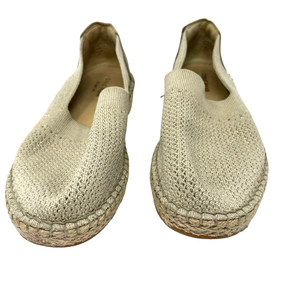 Cole Haan size 7 B 21292 grand os slip on flats sparkly taupe knit espadrille - Picture 2 of 13